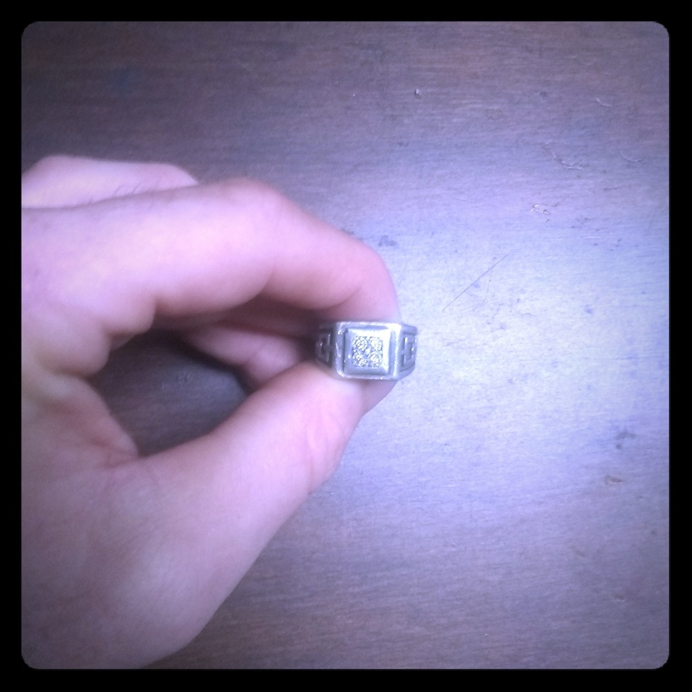 Mens diamond pinky ring